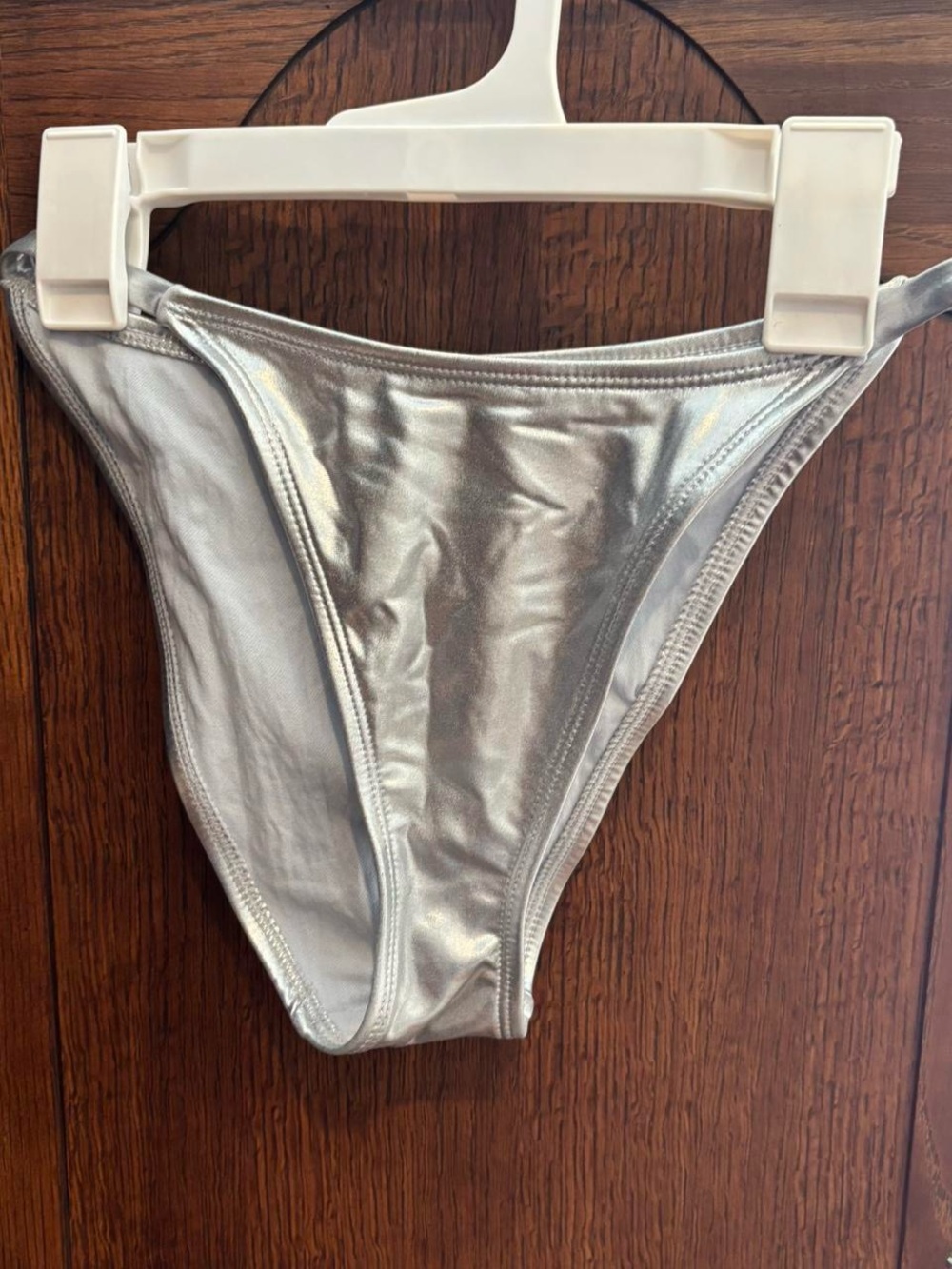 Silver Metallic Bikini Bottom